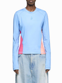 Haut À Manches Longues Avec Panneaux Et Broderie Ancres - Sky Blue/Multi