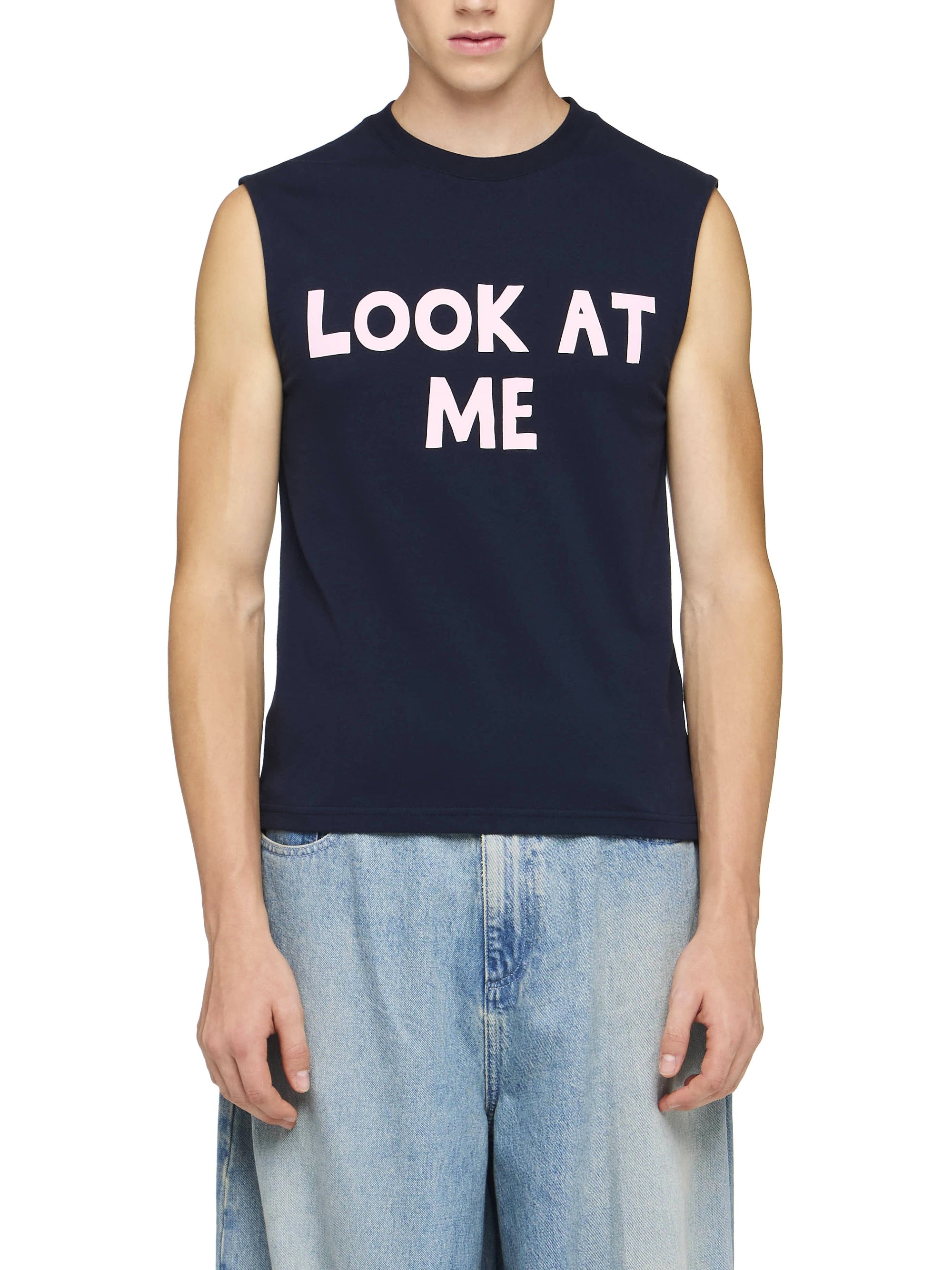Débardeur Imprimé « Look At Me » - Dark Navy
