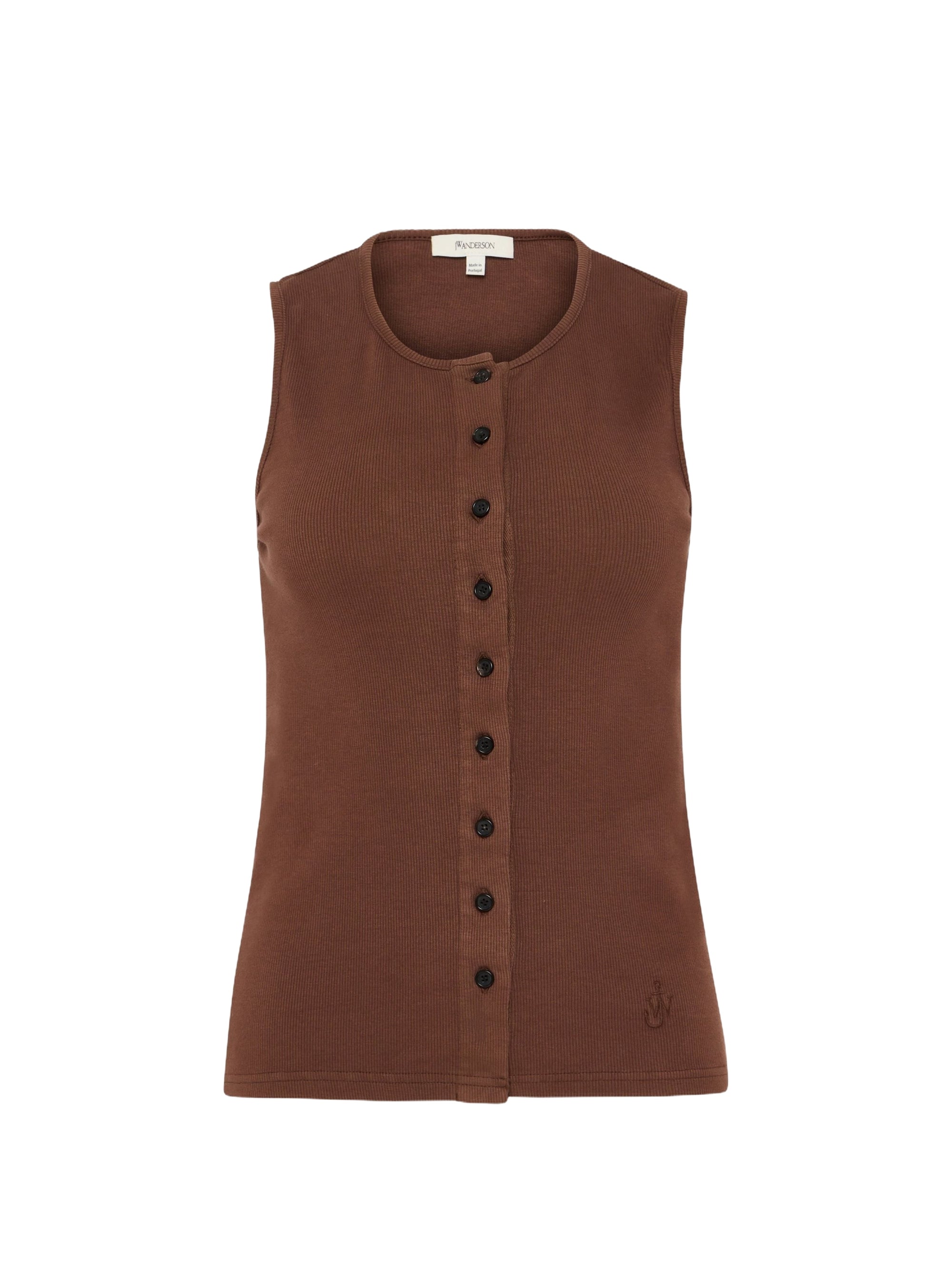 Débardeur À Boutons - Chestnut