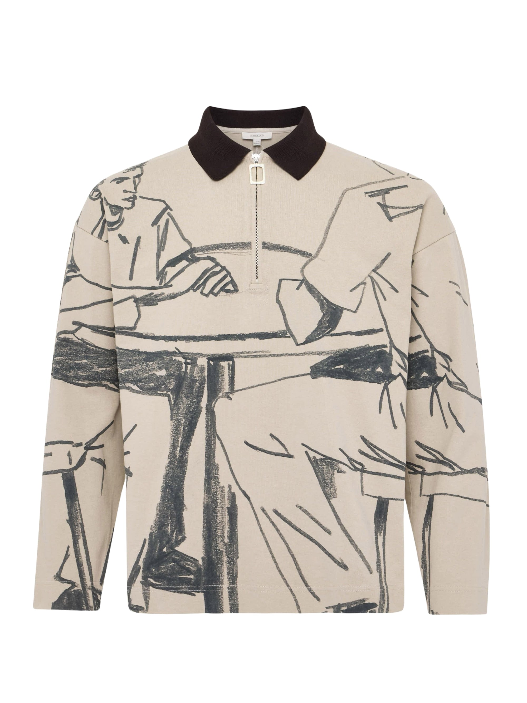 Polo De Rugby Imprimé - Nougat