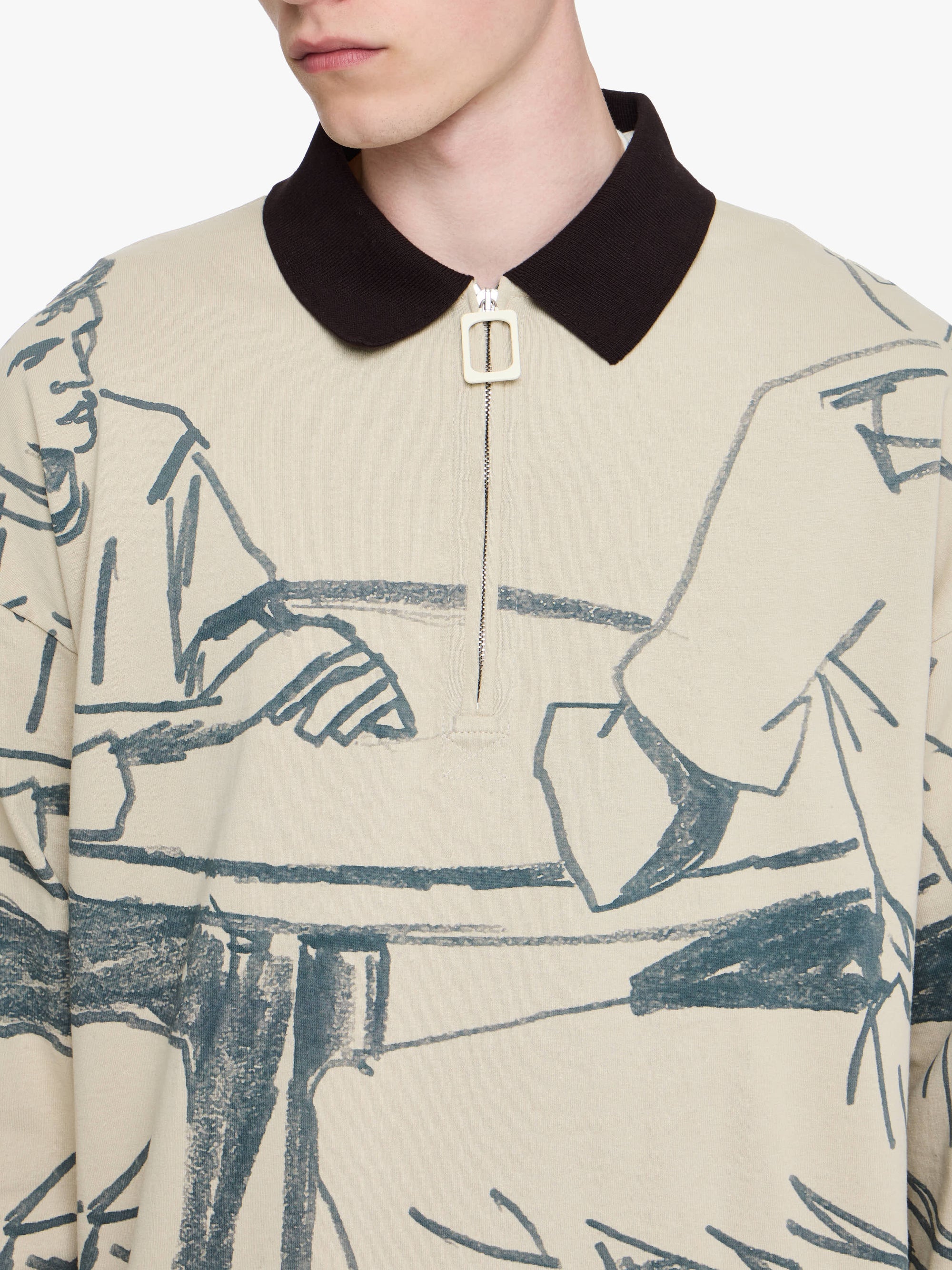 Polo De Rugby Imprimé - Nougat