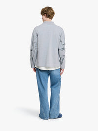 Polo De Rugby Imprimé - Mid Grey Melange