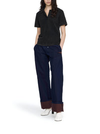Polo à manches courtes - Washed Black