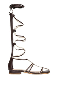 Baquiana leather gladiator sandals - Brown