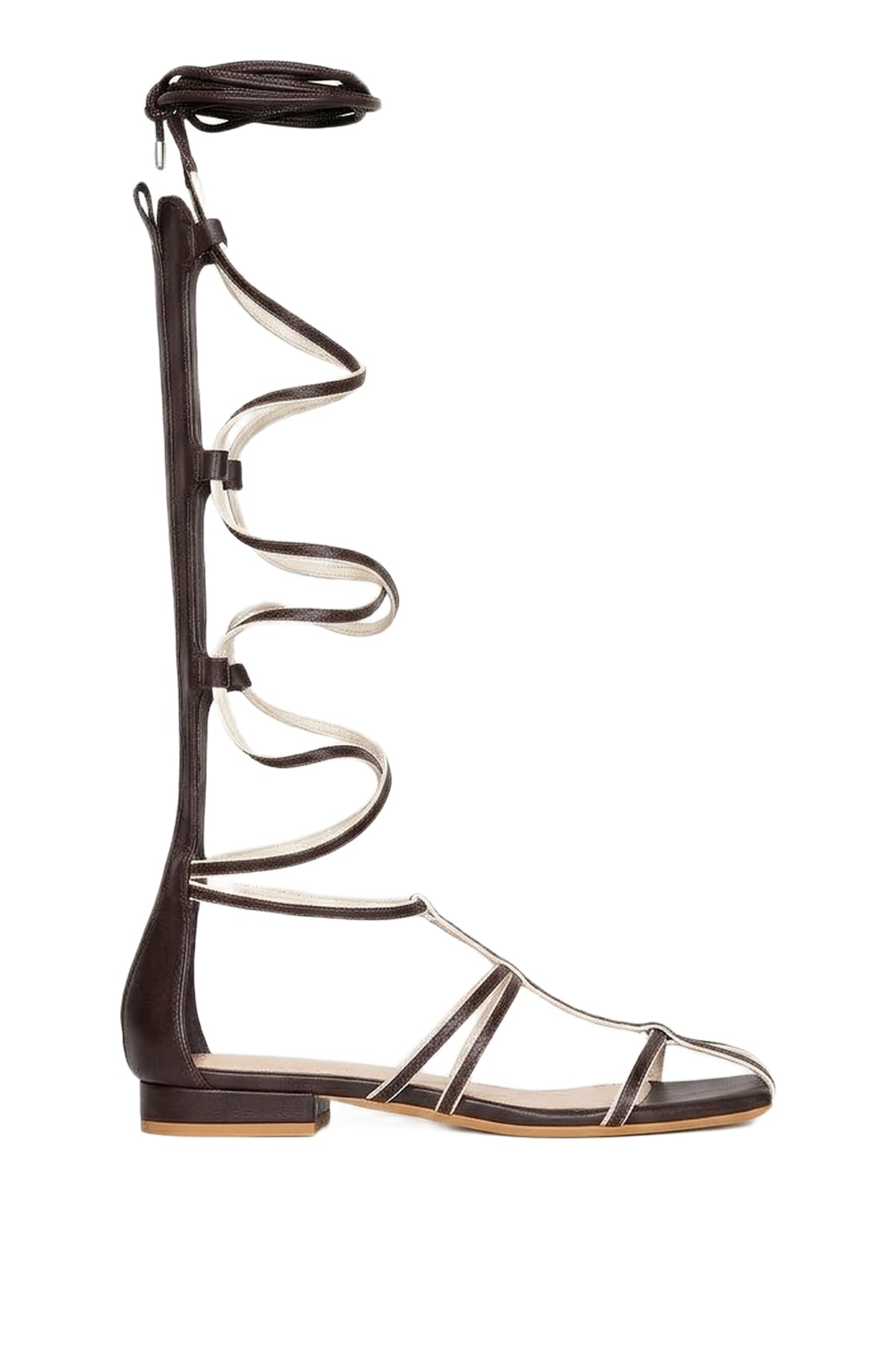 Baquiana leather gladiator sandals - Brown