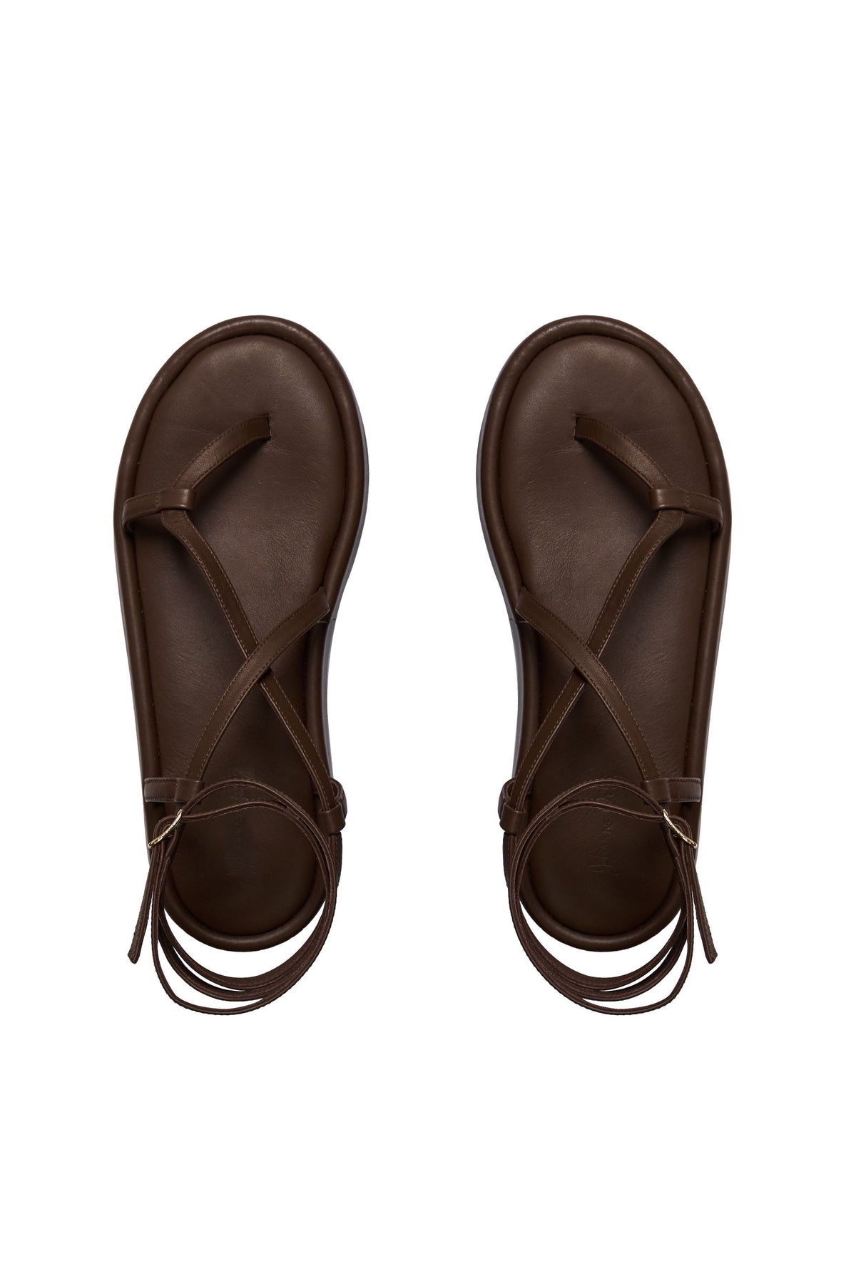 Cocobolo leather sandals - Brown