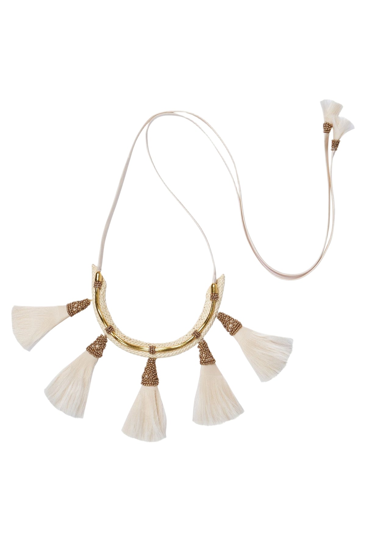 Collier Wisdom en soie - Blanc
