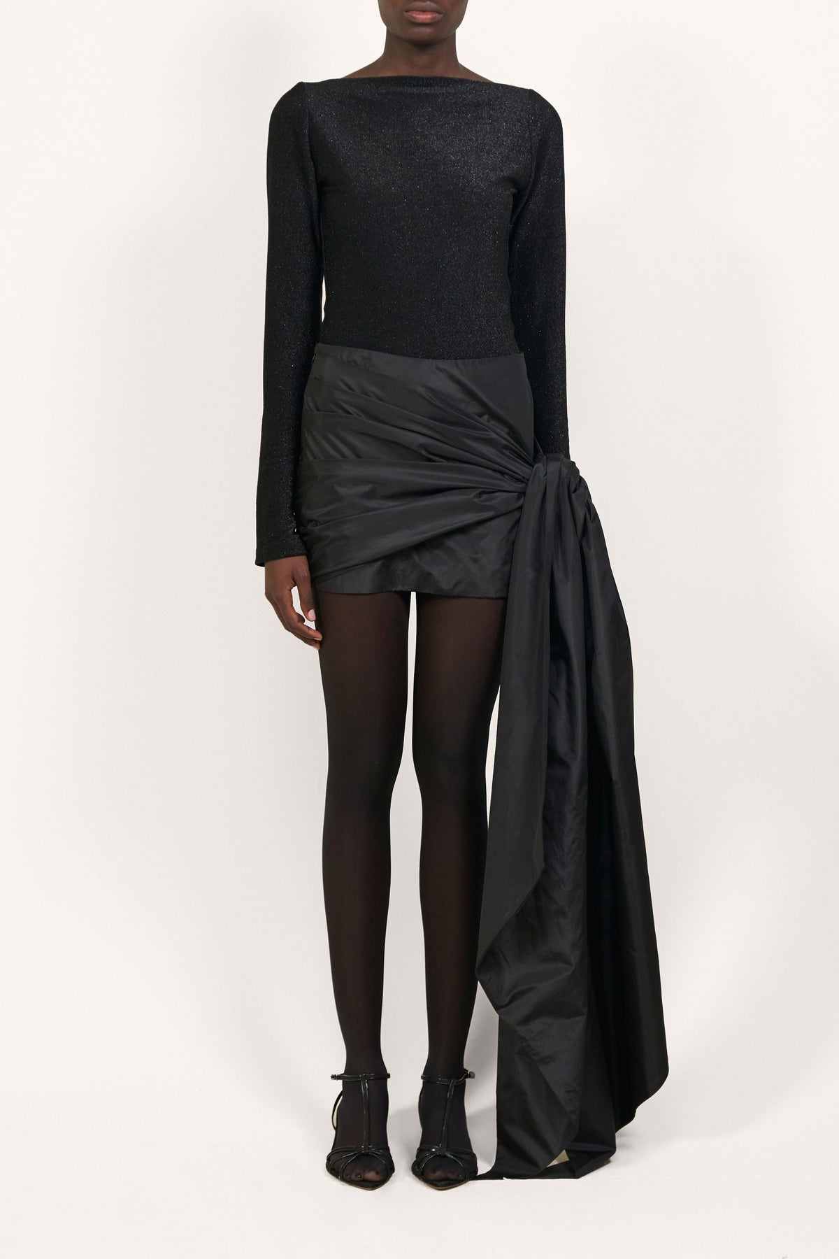 Escarpins Opium Flower en cuir - Noir