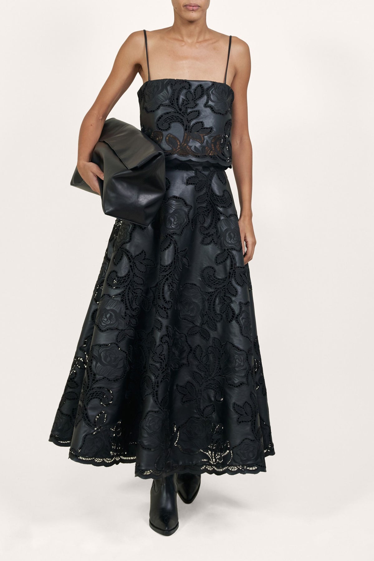 Grande pochette Sultan Of Swing en cuir - Noir