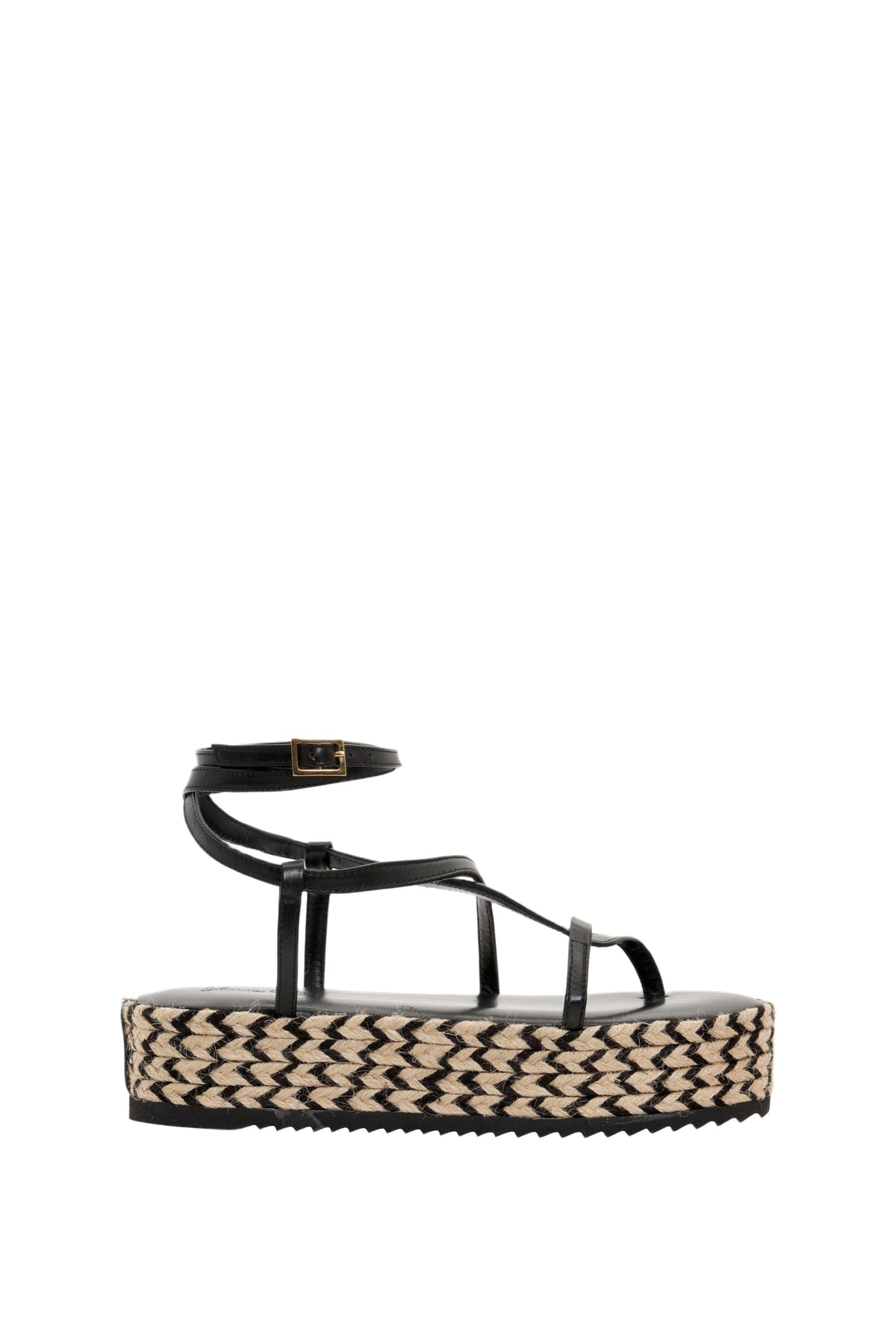 Sandales plateforme Barbor en cuir - Noir