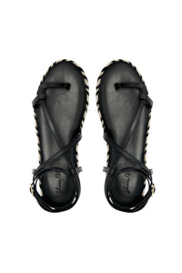Sandales plateforme Barbor en cuir - Noir