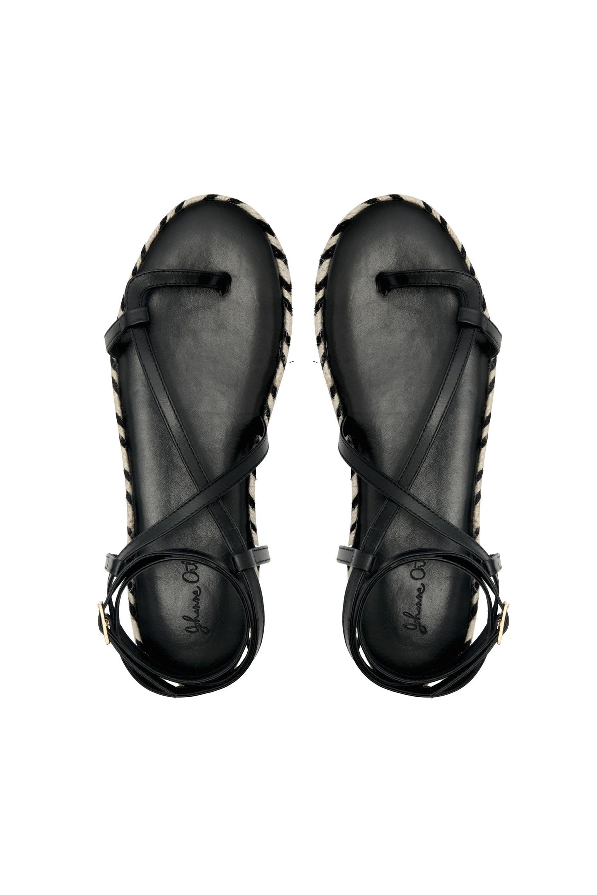 Sandales plateforme Barbor en cuir - Noir