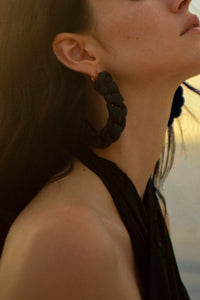 Sueño Nautico Hoop Earrings - Black