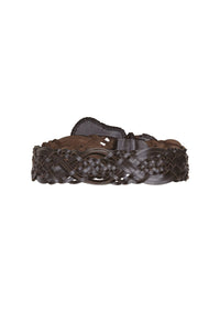 Ceinture Captain Log en cuir - Marron