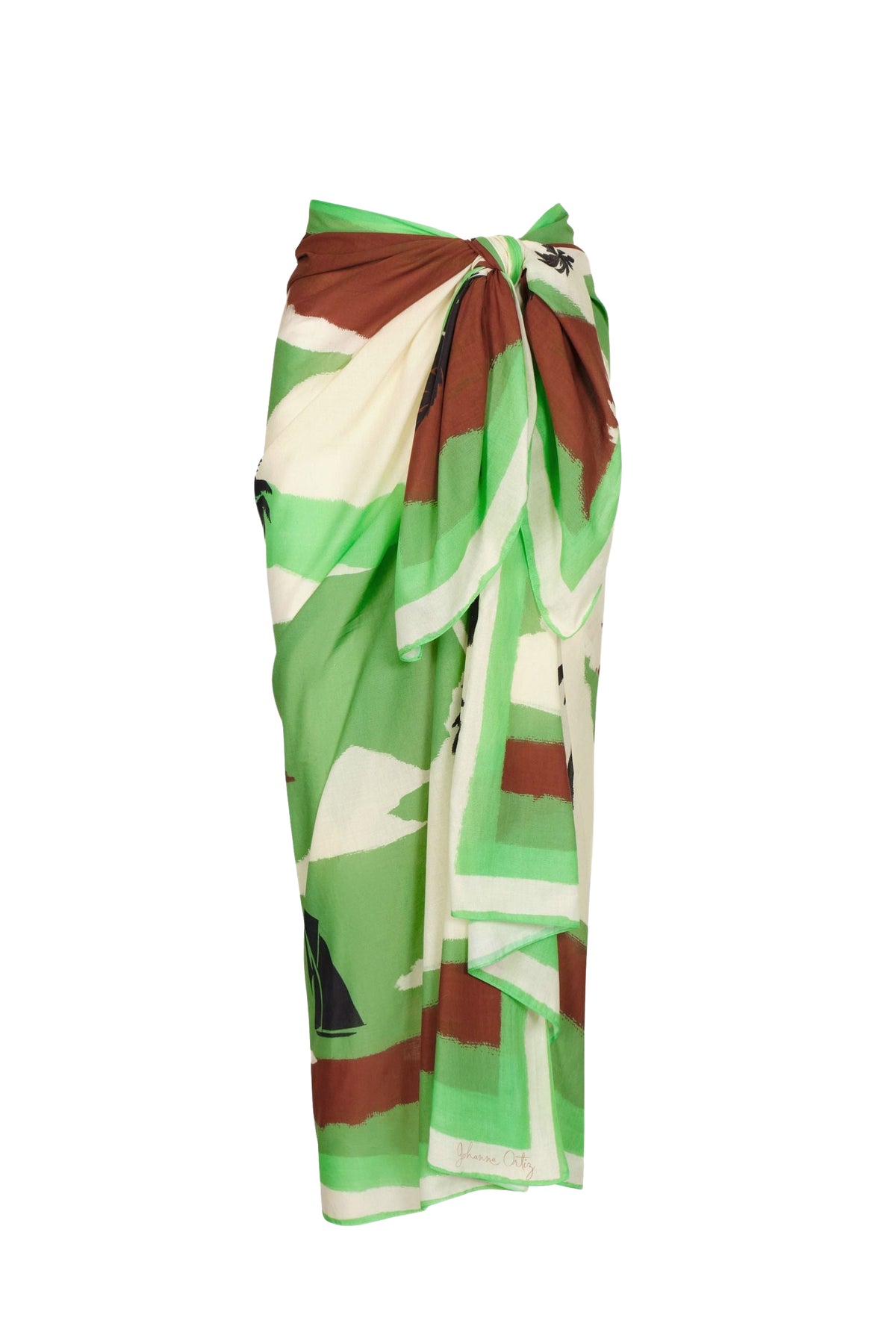 Paréo Paysages de voile en cuir - Vert