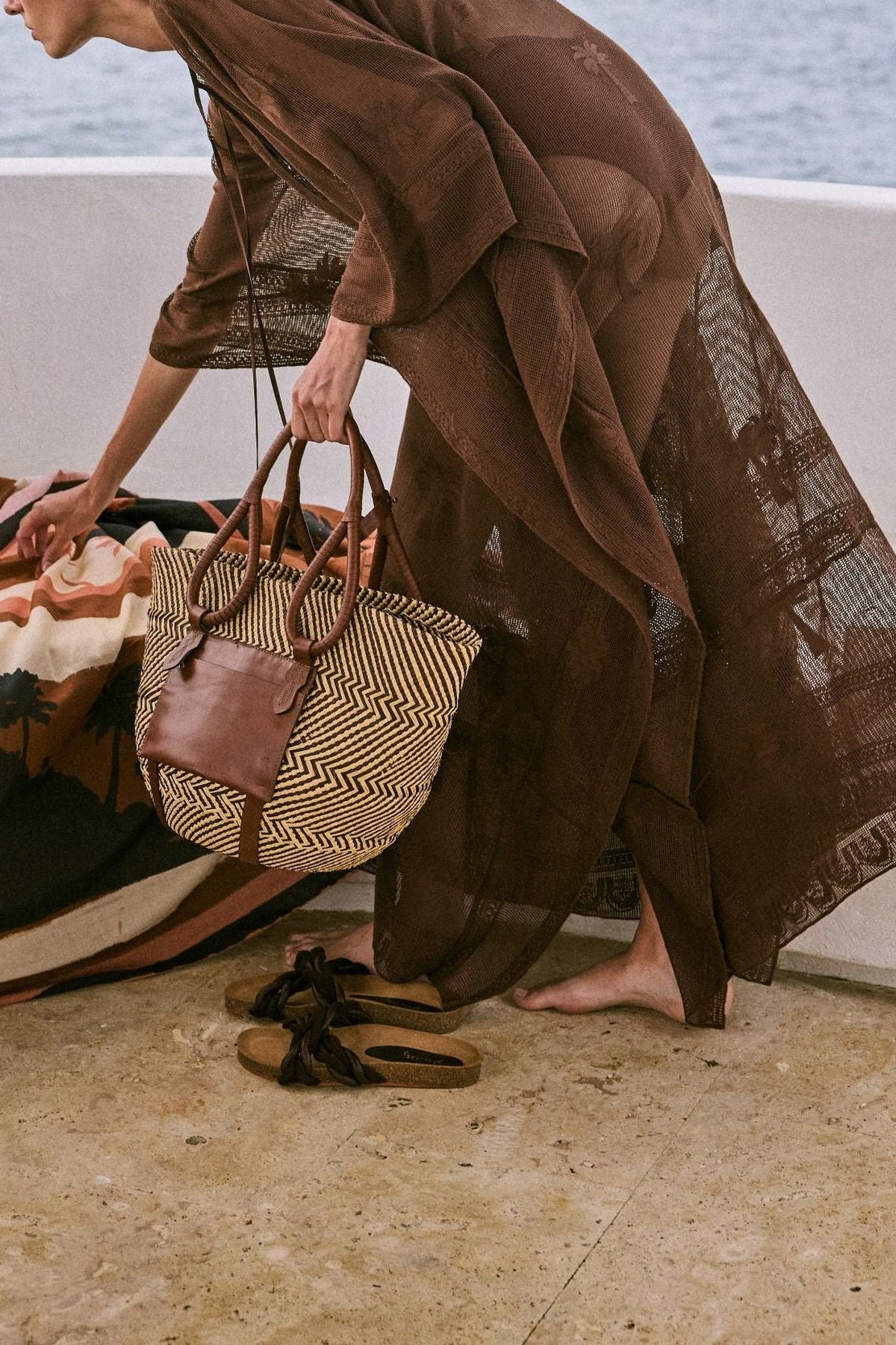 Destination Seaside Tote Bag - Wine