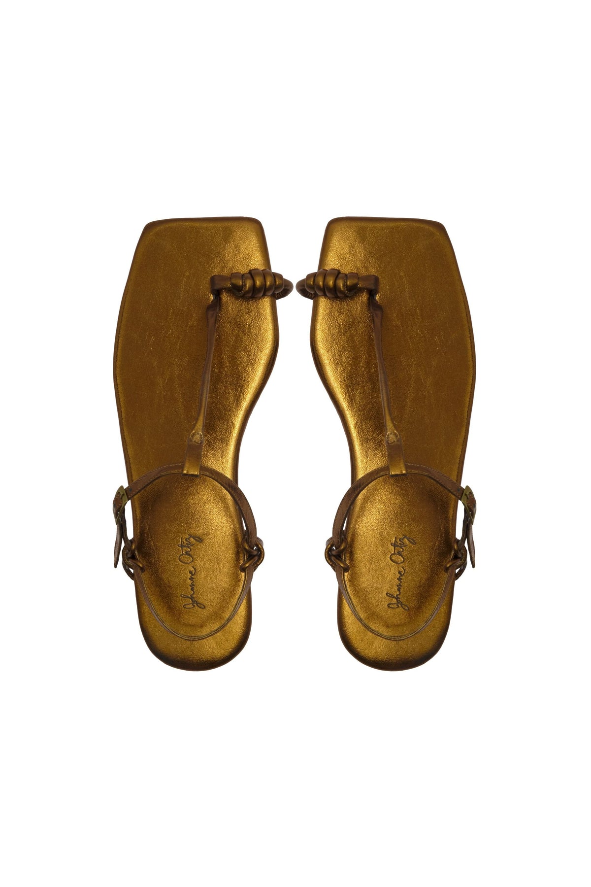 Sandales Charted Dream en cuir - Cuivre