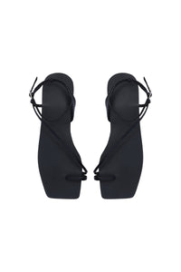 Sandales Échos de flamenco en cuir - Noir