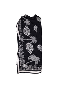 Tropical Bandana Shawl - Black
