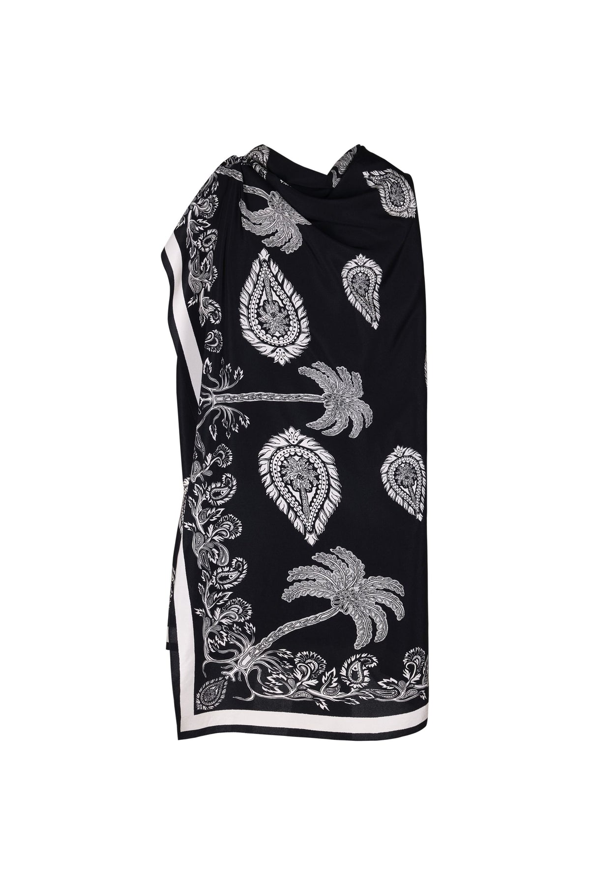 Tropical Bandana Shawl - Black