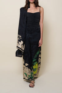 Tropical Bandana Shawl - Black