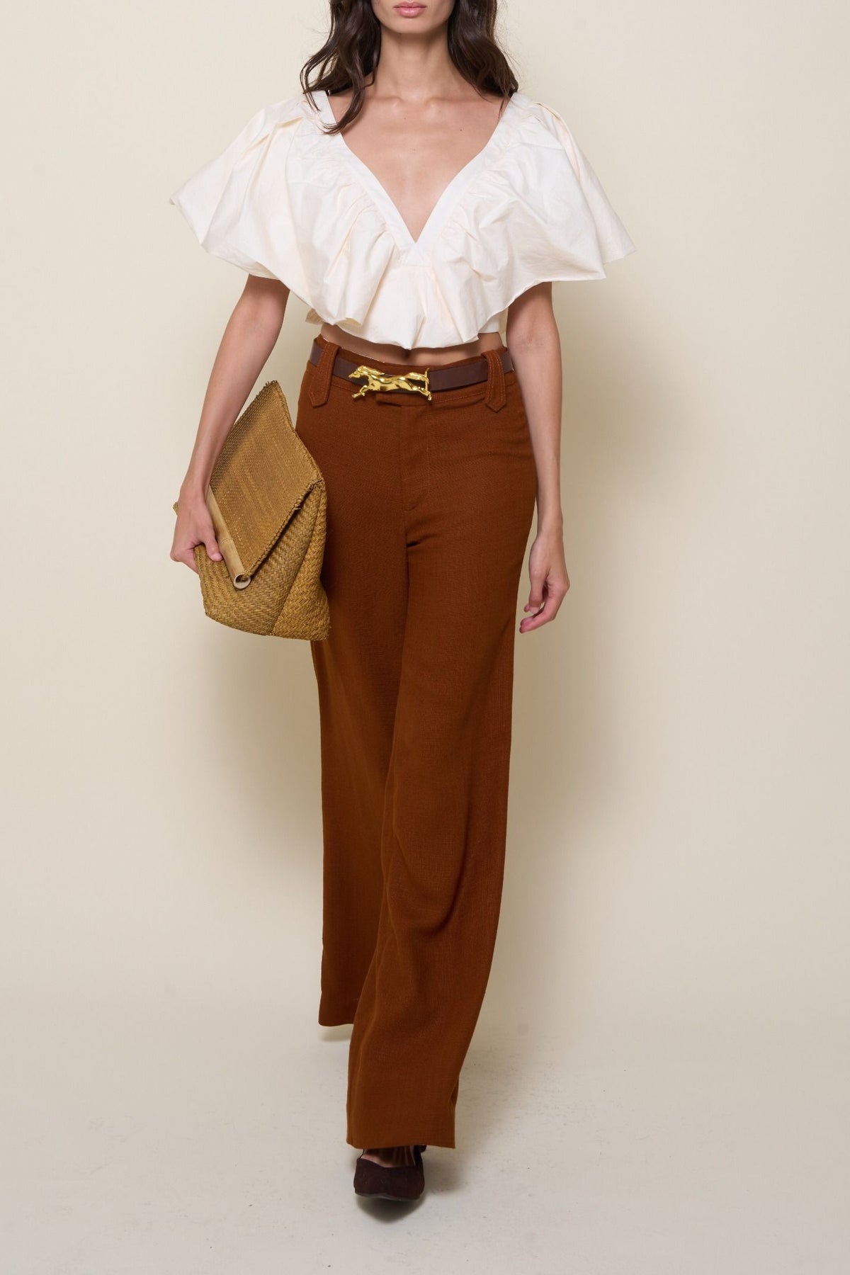 Memorias Hacia El Sur Clutch Bag - Brown