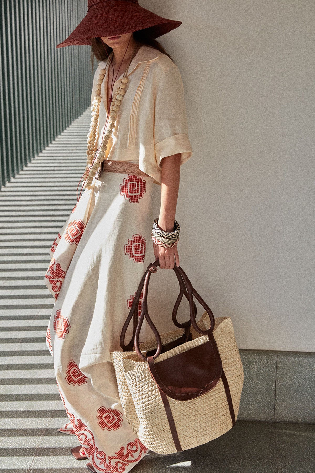 Sac de plage Readiness For Afterlife en cuir - Marron