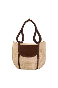 ‘Journey to the Afterlife’ leather tote bag - Brown
