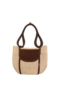 ‘Journey to the Afterlife’ leather tote bag - Brown