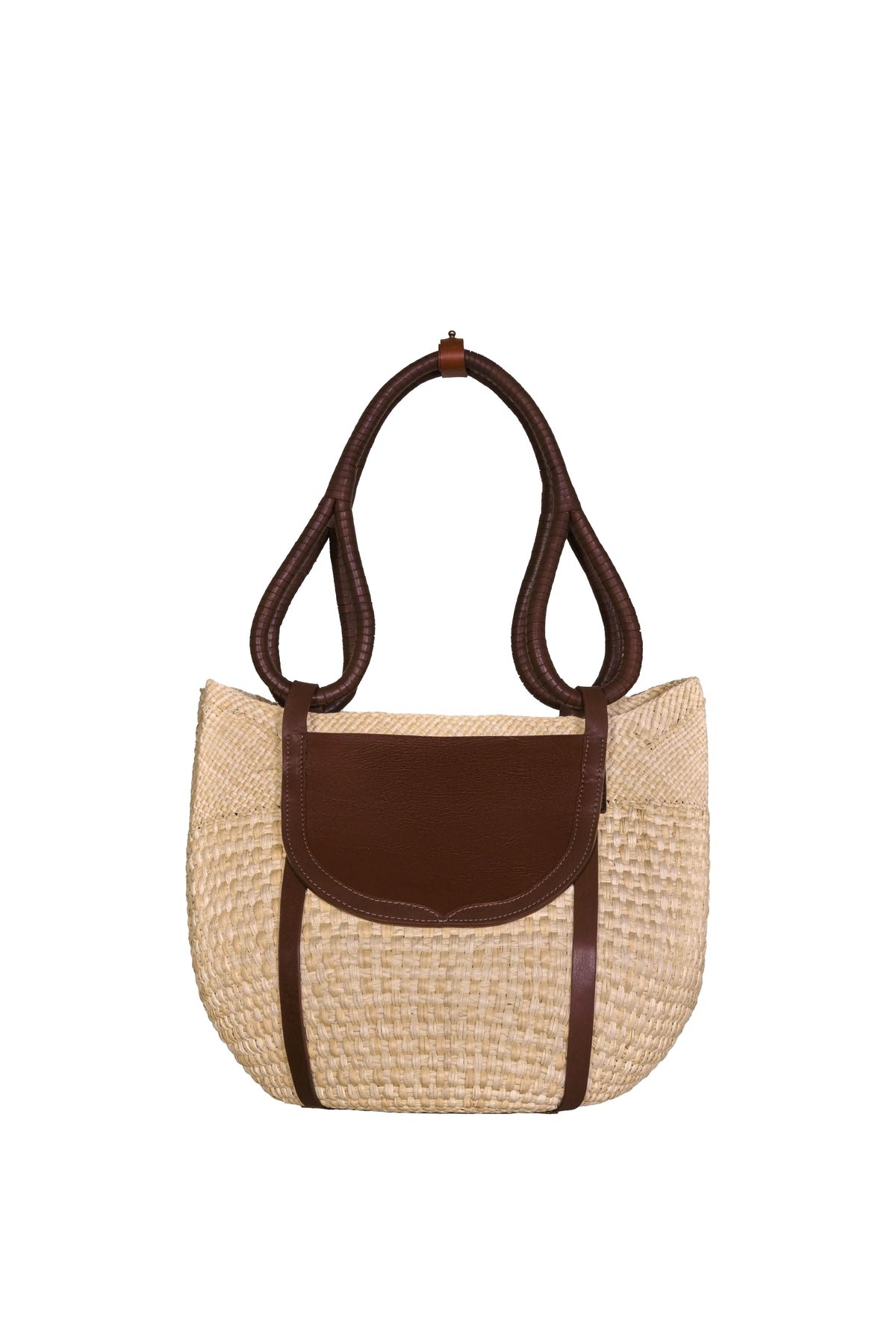 ‘Journey to the Afterlife’ leather tote bag - Brown