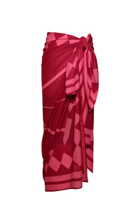 Paréo Losanges Polo en cuir - Wine