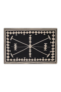 Leather Rhombs Polo Pareo - Black