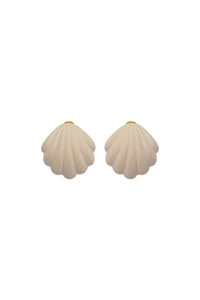 Boucles d’oreilles Shell - Beige