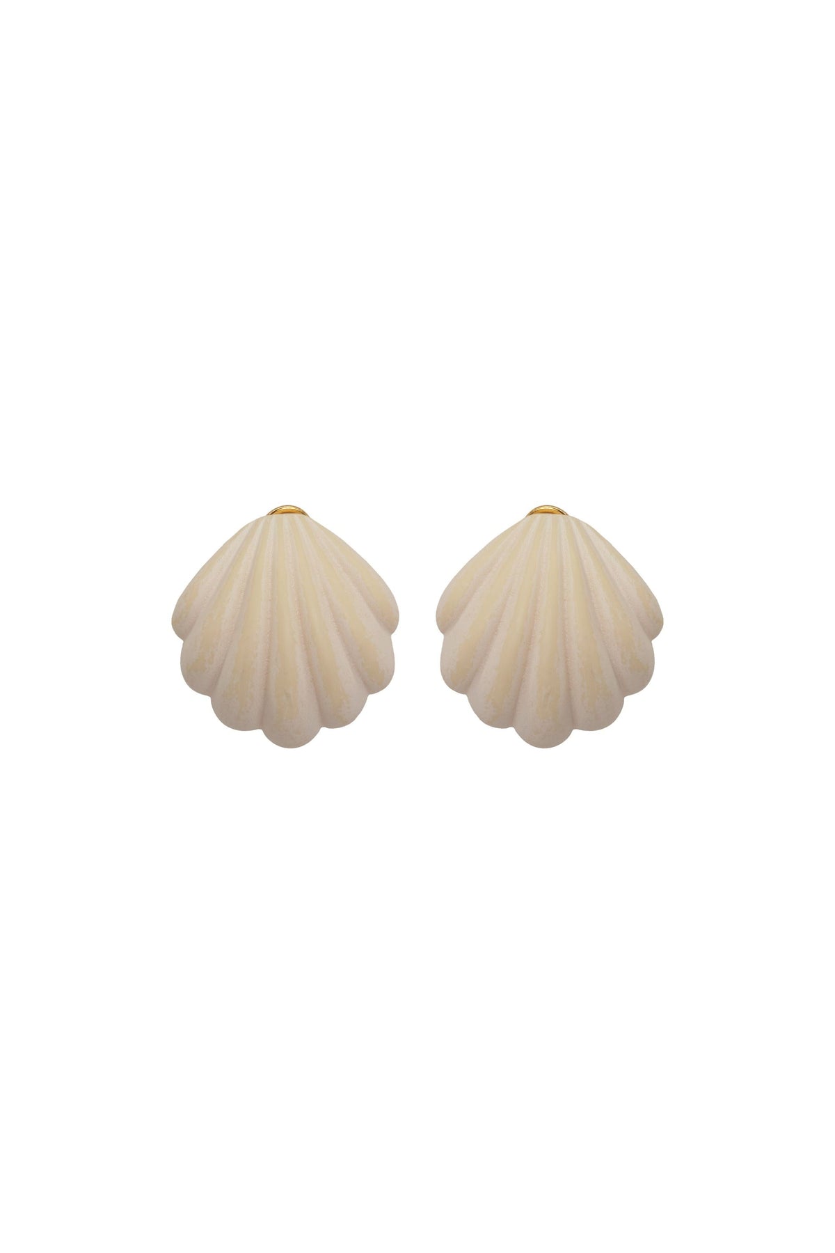 Boucles d’oreilles Shell - Beige