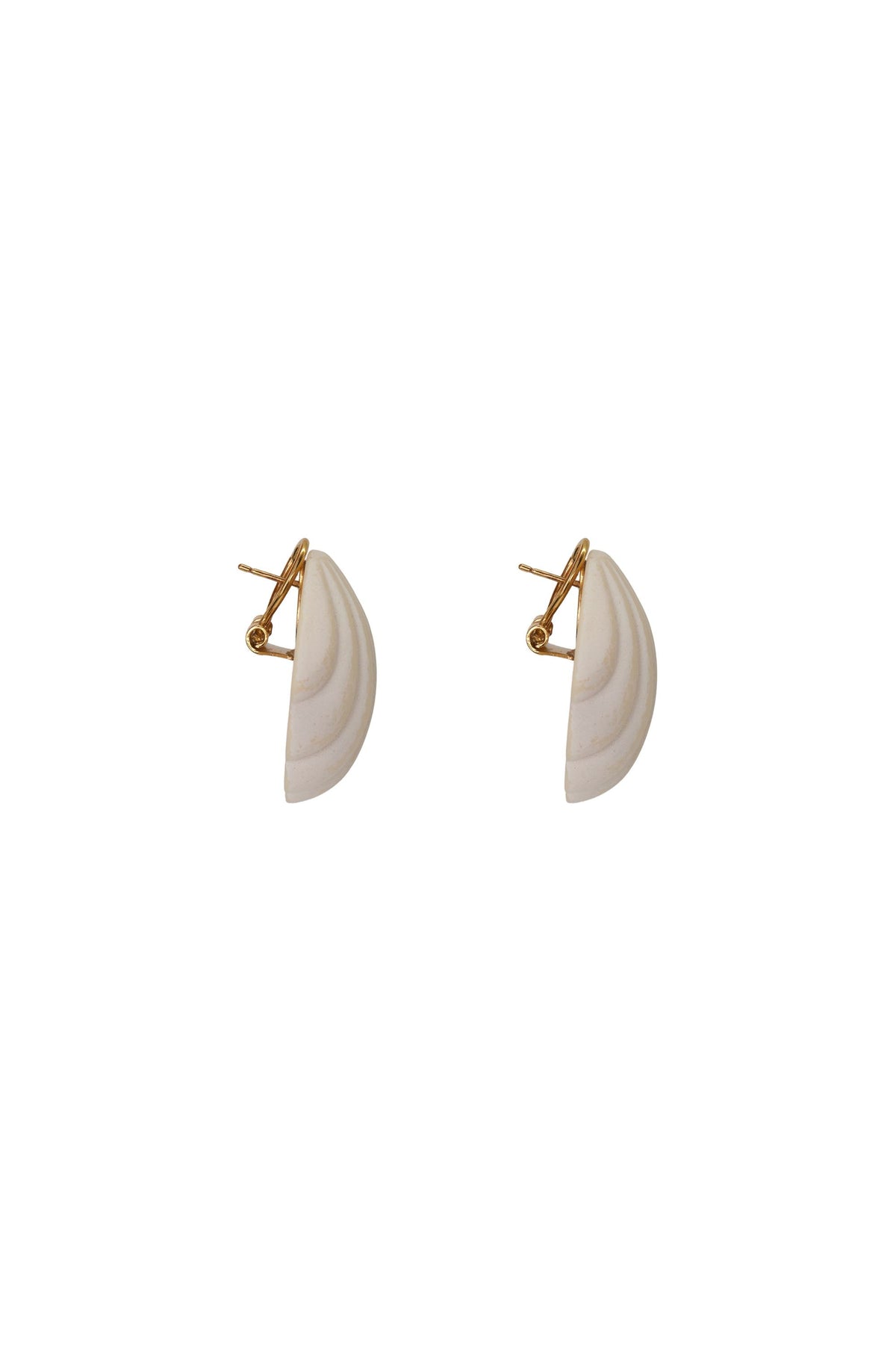 Boucles d’oreilles Shell - Beige