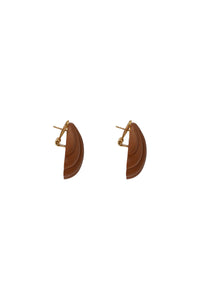 Shell Earrings - Brown