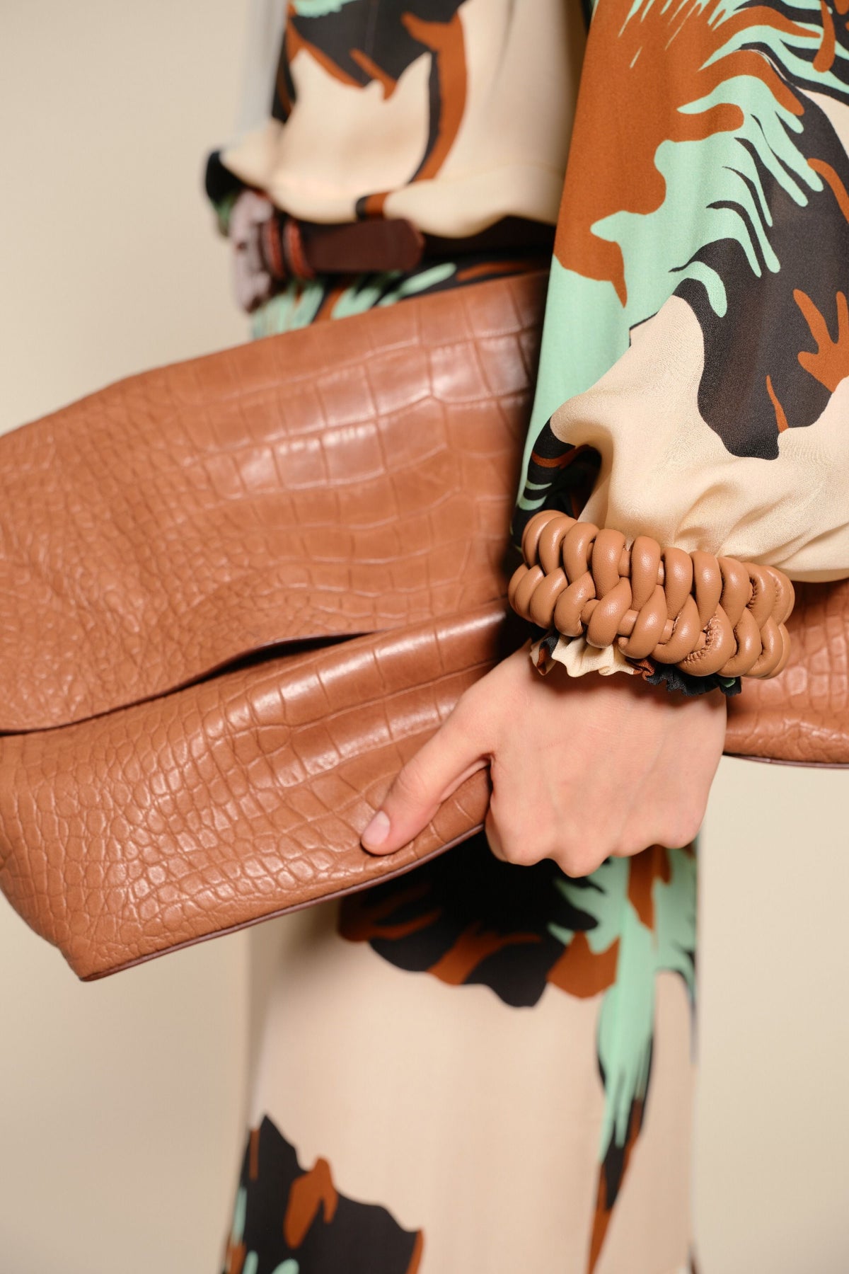 Pochette longue Sultan Of Swing en cuir - Noir