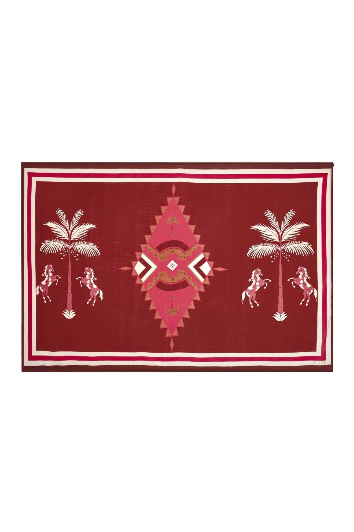 Sacred Equestrian Shawl - Wine