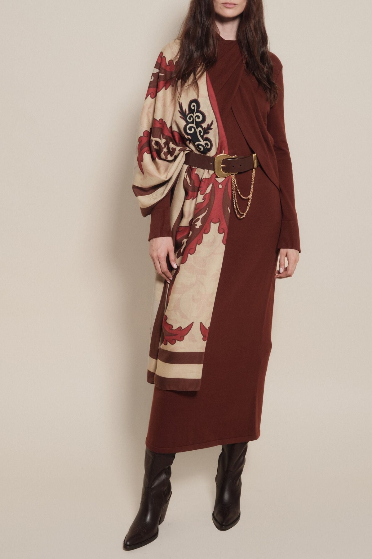 Harmony In Motion cashmere shawl - Camel