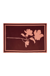 Châle Magnolia Silhouette en soie - Wine