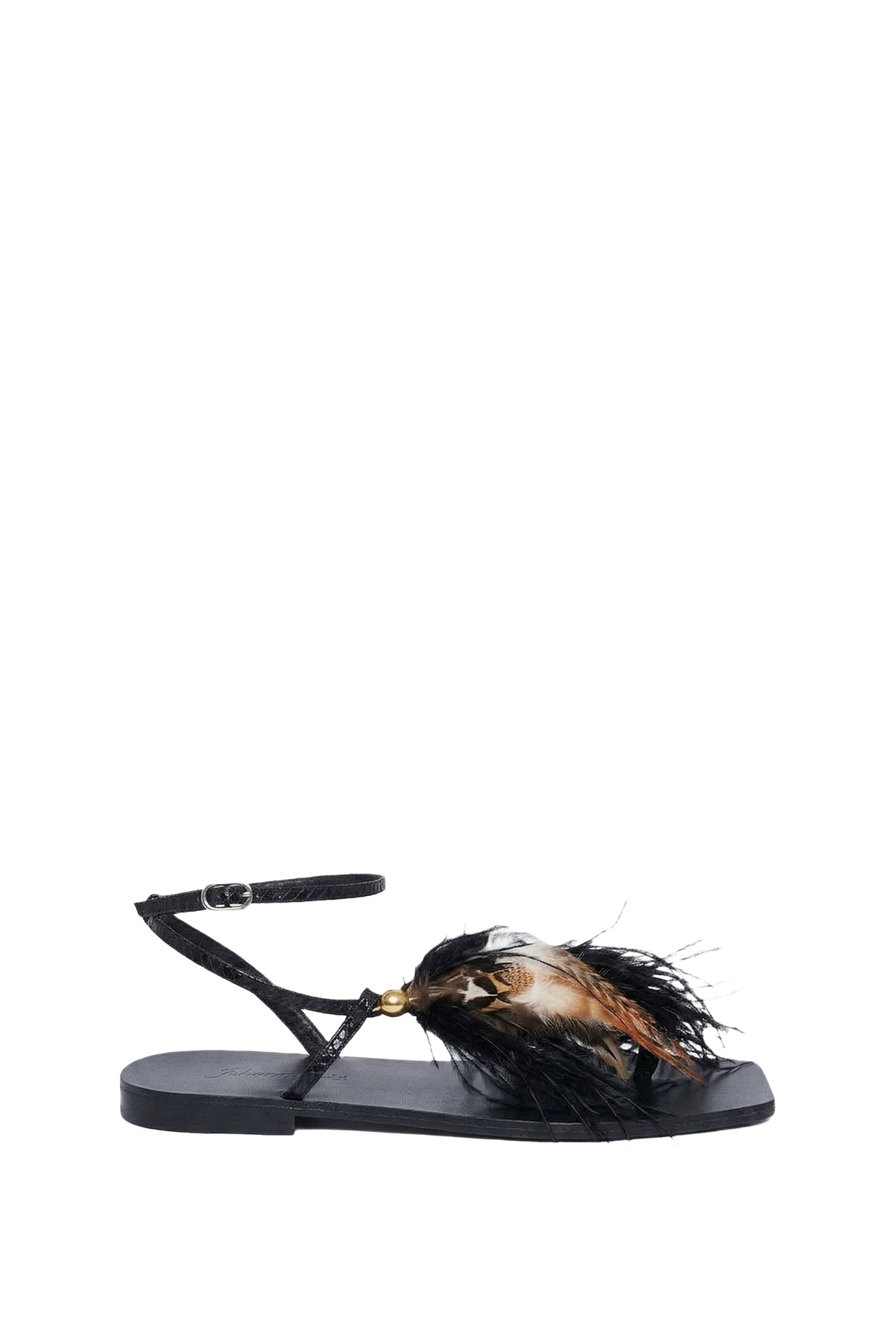 Wings Of Destiny leather sandals - Black