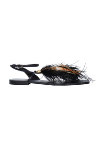 Sandales Wings Of Destiny en cuir - Noir