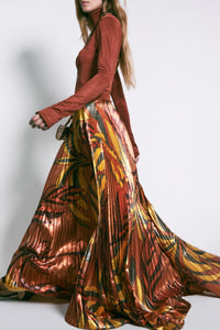 Beyond Convention silk skirt - Brown