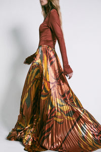 Beyond Convention silk skirt - Brown