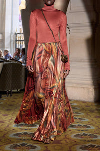 Beyond Convention silk skirt - Brown