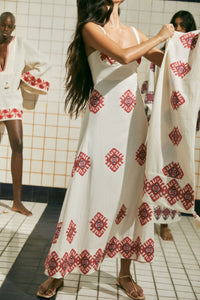Robe God Enkai en coton - Rose