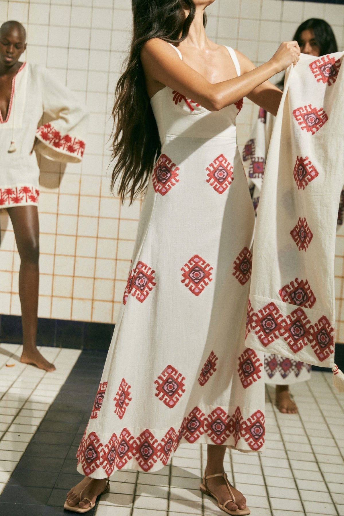Robe God Enkai en coton - Rose