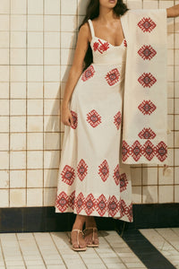 Robe God Enkai en coton - Rose
