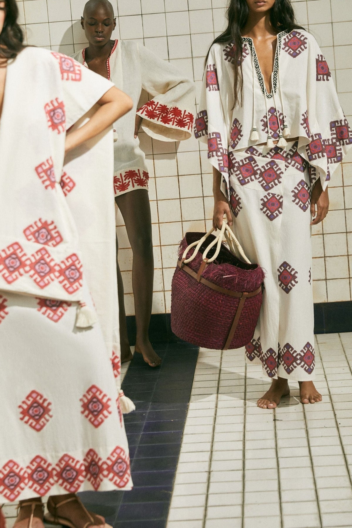 Robe God Enkai en coton - Rose
