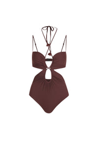 Thorny one-piece swimsuit - Wine